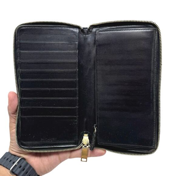 YSL Logo Zipper Wallet - Picture 3 of 16